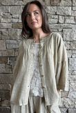 Loom & Thread Pin Tuck Blouse Washed Oat /40=